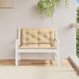 Voir la diapositive 3 : VIDAXL Coussins de banc de jardin lot de 2 beige melange tissu