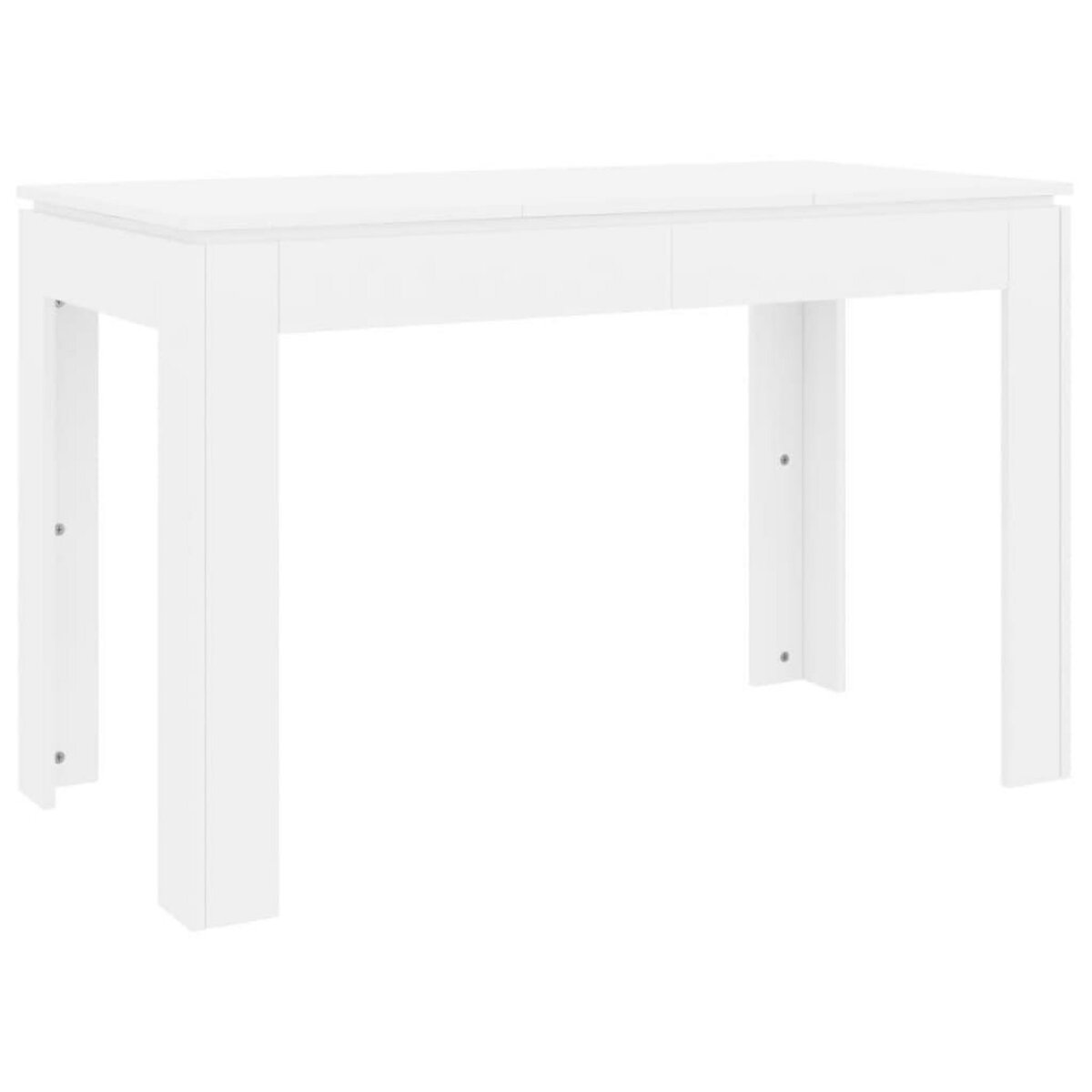 VIDAXL Table de salle a manger Blanc 120x60x76 cm Bois d'ingenierie
