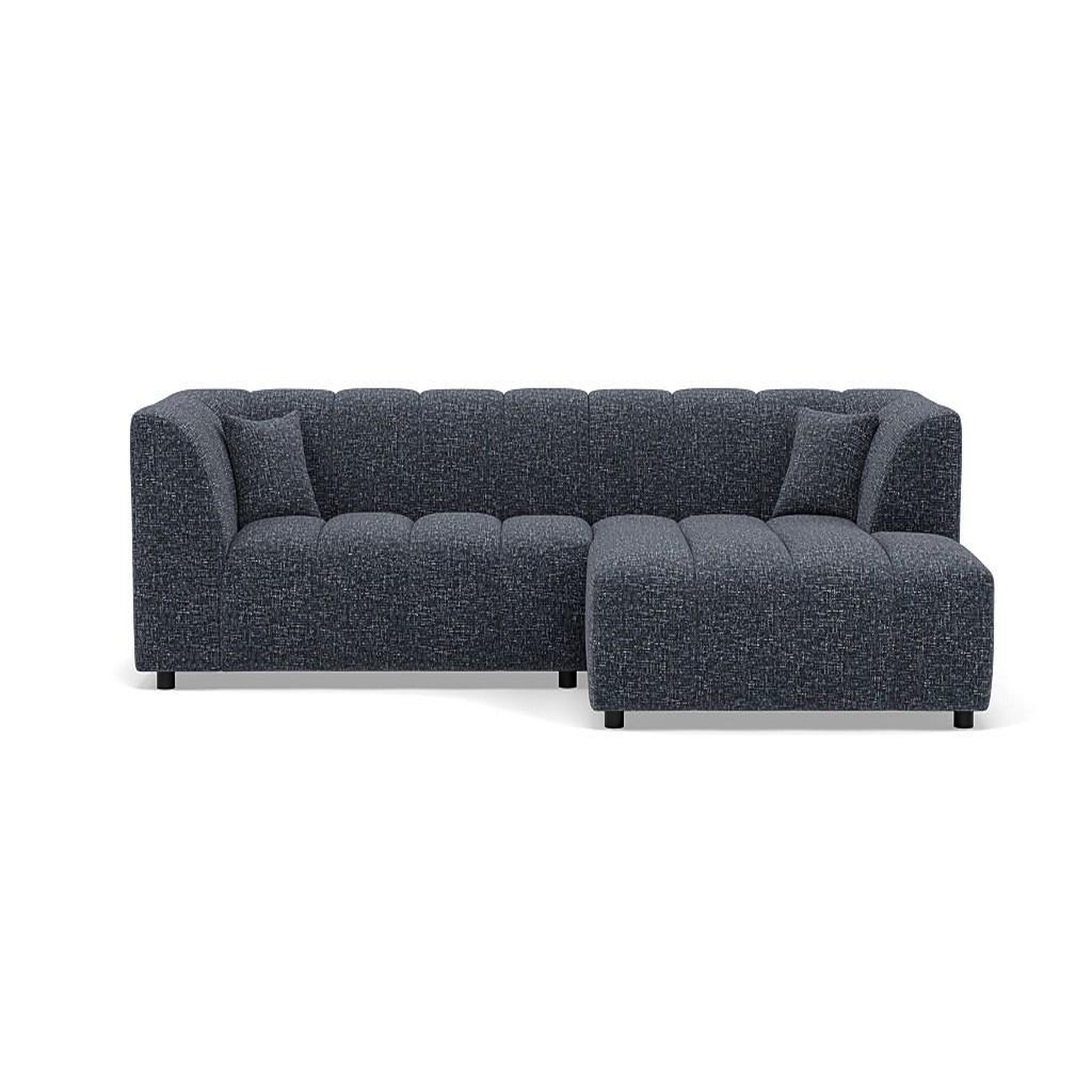 Voir la diapositive 1 : LISA DESIGN Curtis - canapé d'angle droit 4 places avec accoudoir en tissu texturé