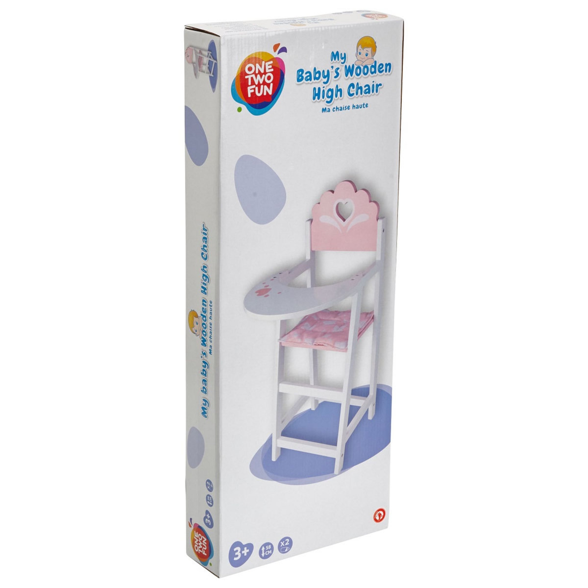 One Two Fun Chaise haute en bois