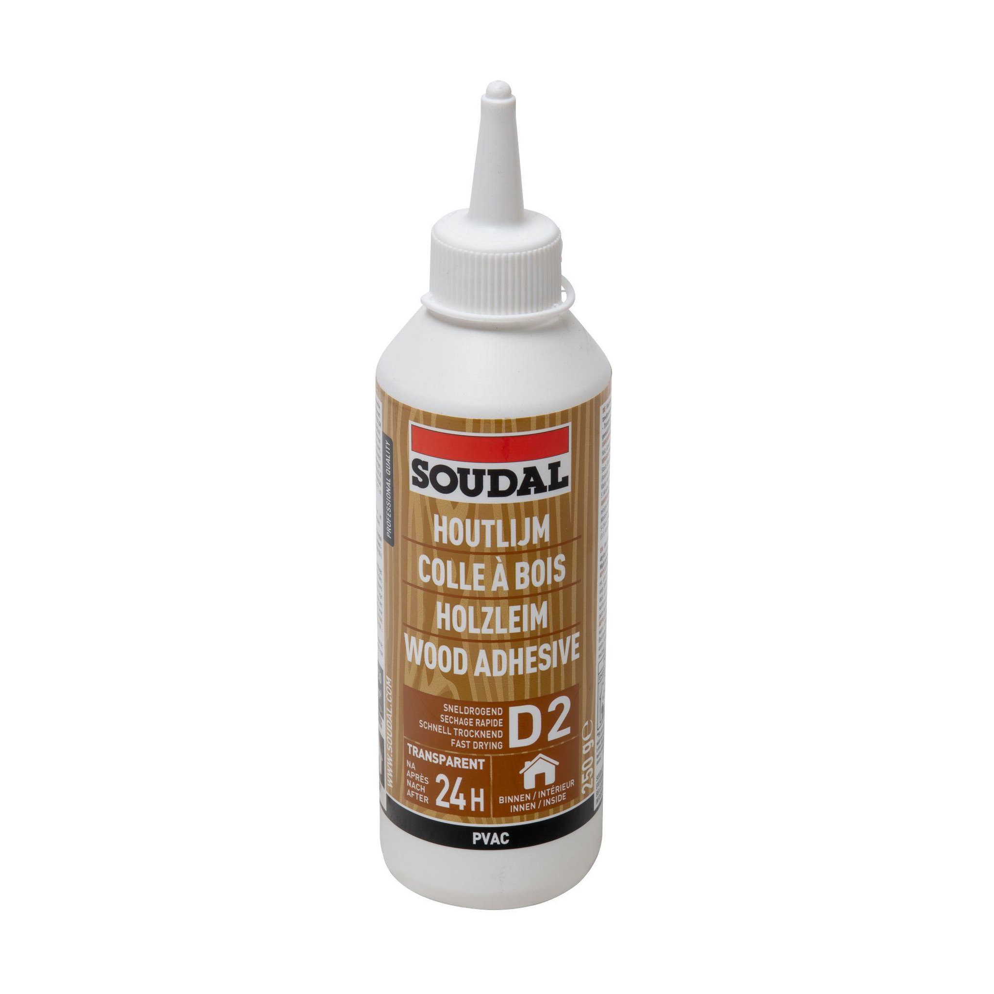 Voir la diapositive 2 : Soudal Colle à bois rapide blanche 250g