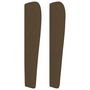 Voir la diapositive 4 : VIDAXL Tete de lit avec oreilles Marron fonce 203x23x118/128 cm Tissu