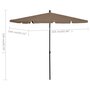Voir la diapositive 6 : VIDAXL Parasol de jardin avec mat 210x140 cm Taupe