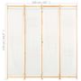 Voir la diapositive 6 : VIDAXL Cloison de separation 4 panneaux Creme 160x170x4 cm Tissu