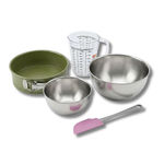 ZENKER Set de 5 ustensiles de pâtisserie moule à manqué bols spatule et verre doseur Zenker Green Vision