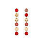 Voir la diapositive 2 : FEERIC LIGHT & CHRISTMAS Lot de 12 Boules de Noël  Soir  6cm Rouge & Or