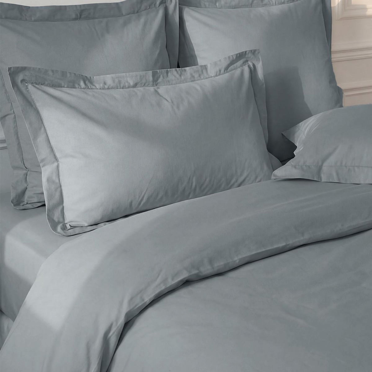 Sensei Maison Lot de 2 taies d'oreiller en percale de coton SOFT PERCALE