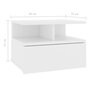 Voir la diapositive 6 : VIDAXL 800406 Tables de chevet flottantes 2 pcs Blanc Bois ingenierie
