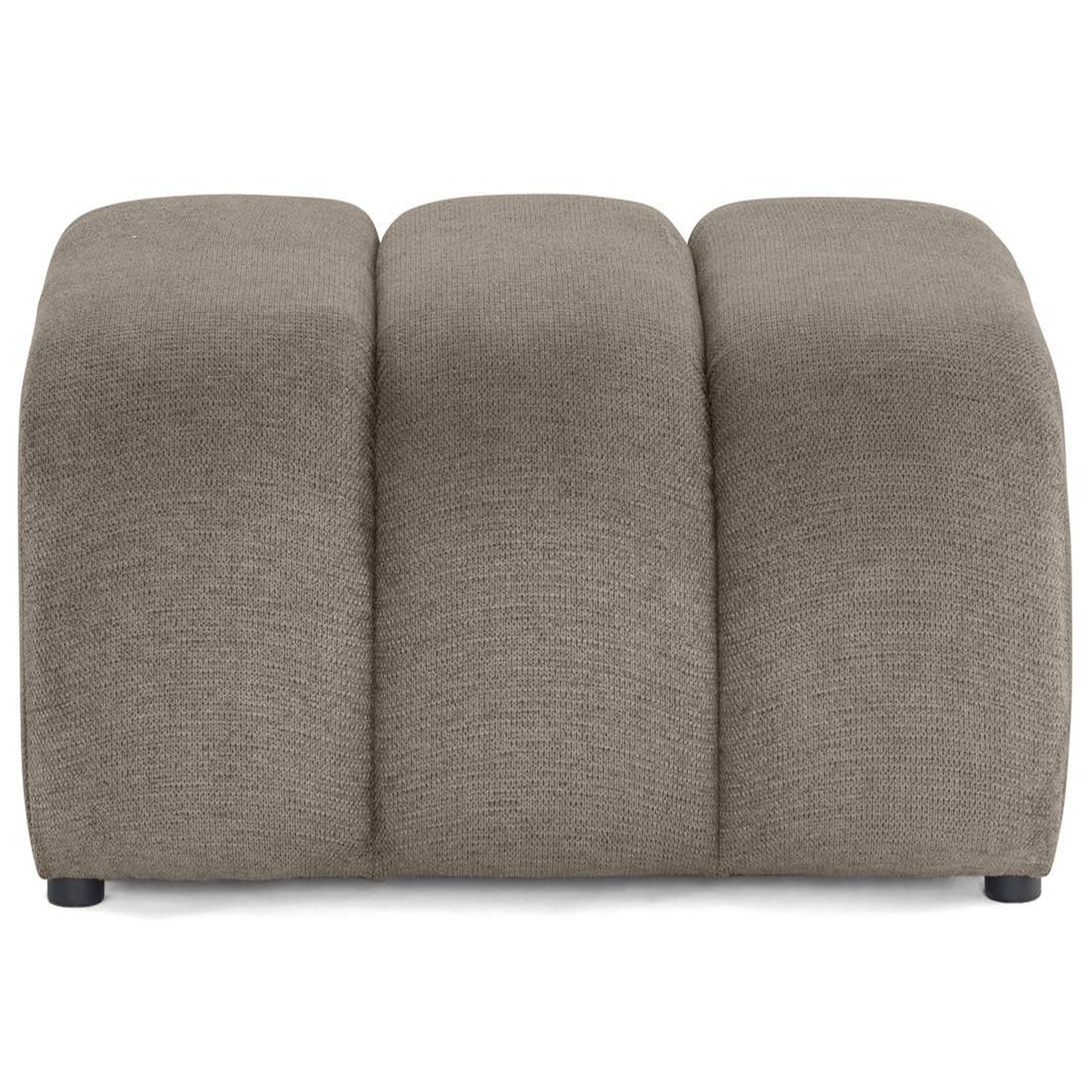 Voir la diapositive 1 : BEST MOBILIER Debbie - pouf en tissu texturé