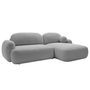 Voir la diapositive 5 : BEST MOBILIER Berenice - canapé d'angle droit 4 places convertible avec coffre en tissu bouclette