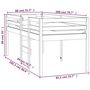 Voir la diapositive 6 : VIDAXL Lit haut sans matelas 80x200 cm bois de pin massif