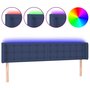 Voir la diapositive 2 : VIDAXL Tete de lit a LED Bleu 203x16x78/88 cm Tissu
