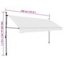 Voir la diapositive 6 : VIDAXL Auvent manuel retractable avec LED 350 cm Creme
