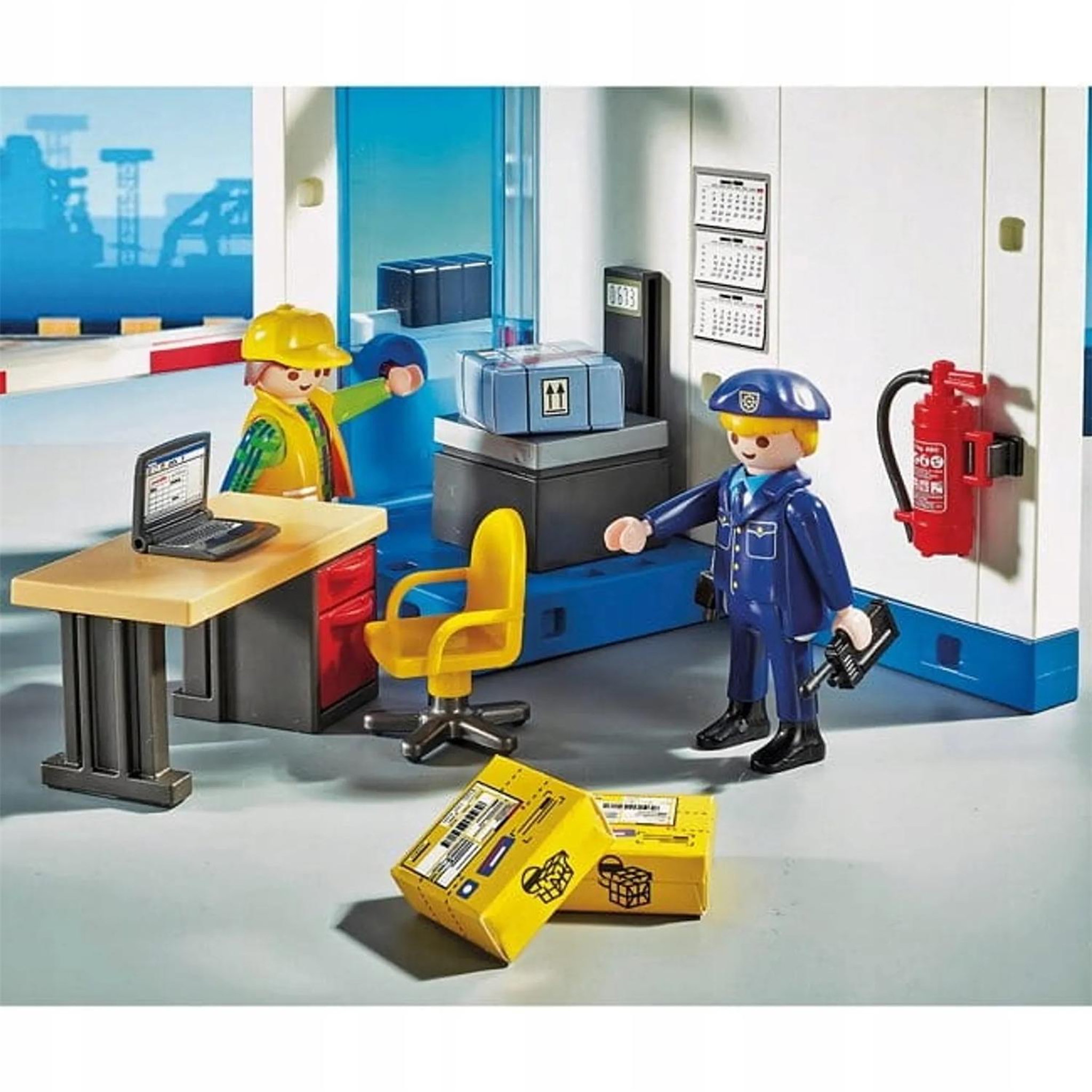 Voir la diapositive 4 : PLAYMOBIL Kit de mégapole cargo avec support de fourche et coffre à conteneur