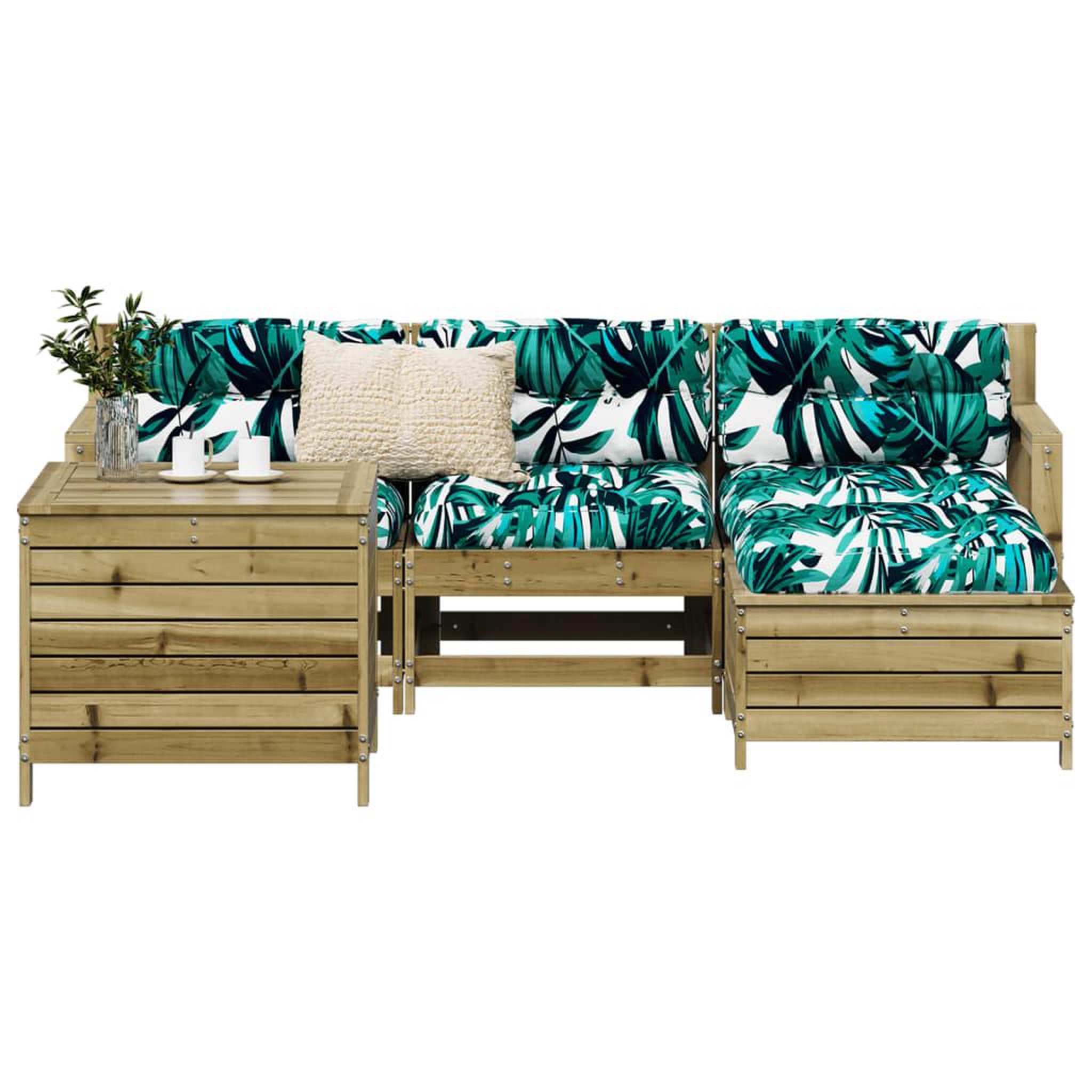 VIDAXL Salon de jardin 5 pcs bois de pin impregne