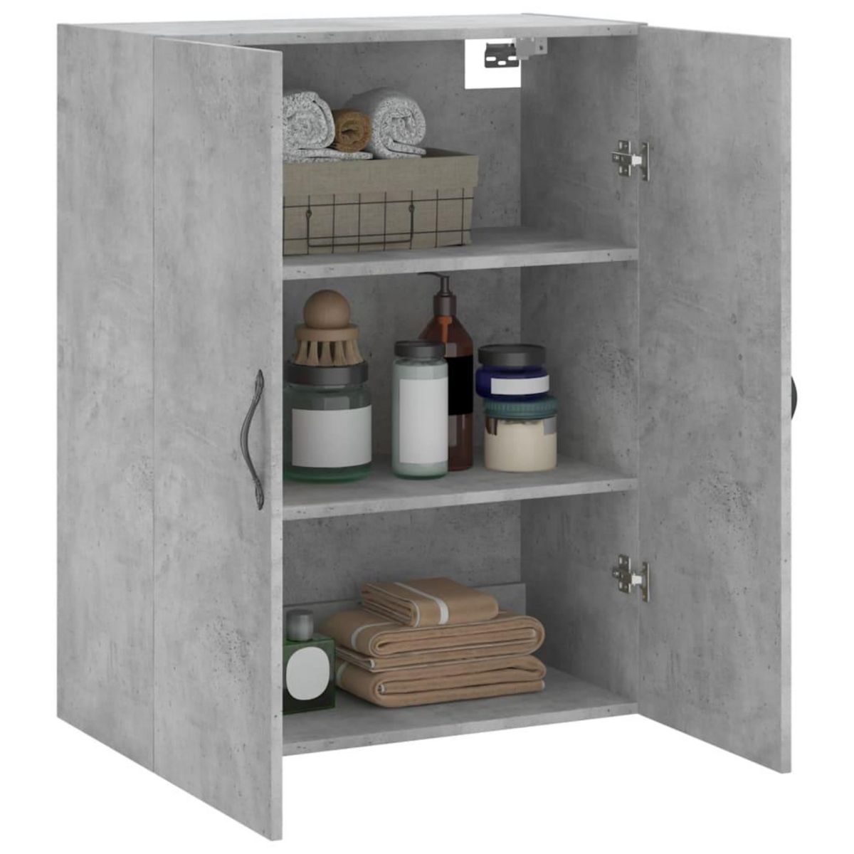 VIDAXL Armoire murale gris beton 69,5x34x90 cm bois d'ingenierie
