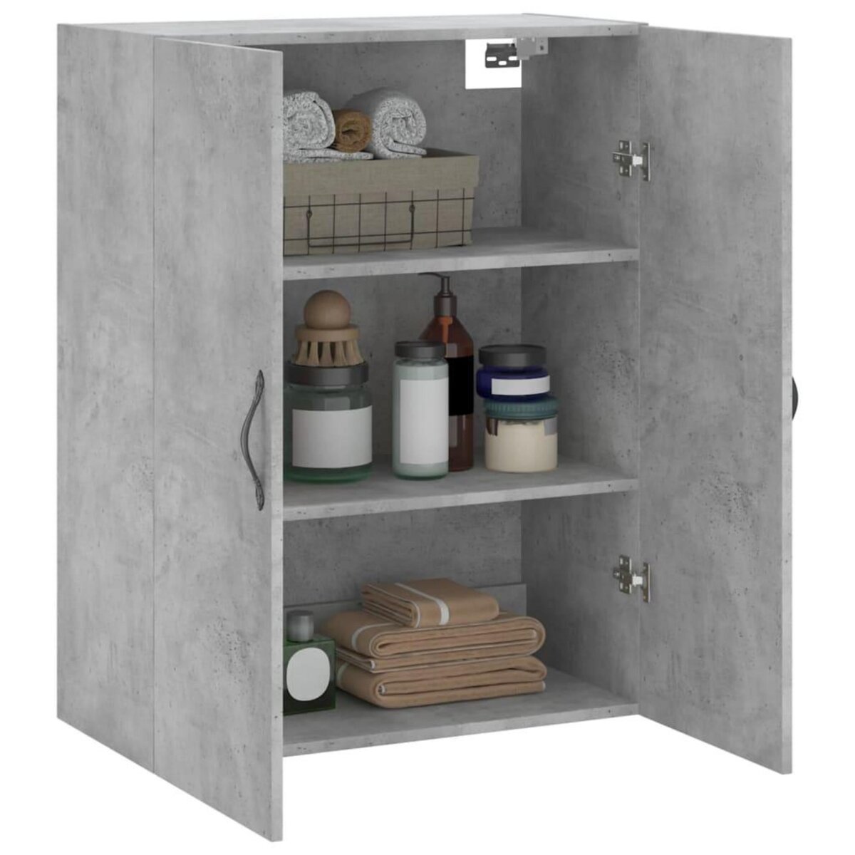 VIDAXL Armoire murale gris beton 69,5x34x90 cm bois d'ingenierie