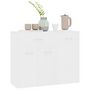 Voir la diapositive 4 : VIDAXL Buffet Blanc 88x30x70 cm Bois d'ingenierie
