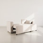 Voir la diapositive 2 : BEST MOBILIER Jonas - canapé d'angle réversible 4 places convertible avec coffre en tissu texturé