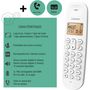 Voir la diapositive 2 : Logicom Téléphone sans fil Iloa Solo Répondeur Blanc