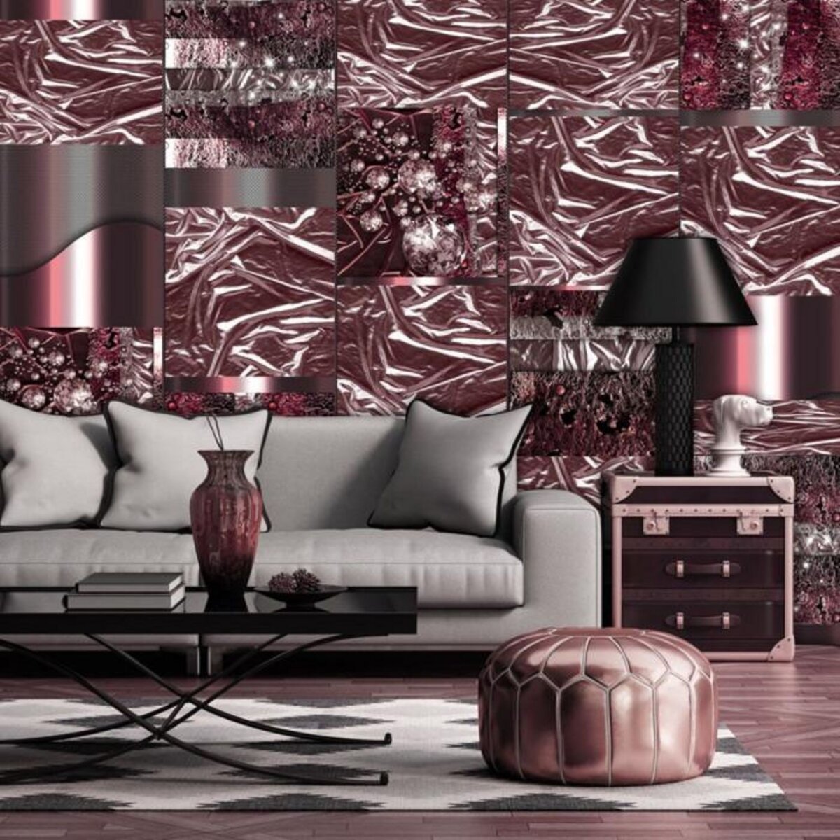 Paris Prix Papier Peint  Carmine Madness  50x1000cm