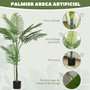 Voir la diapositive 5 : HOMCOM Plante artificielle intérieure palmier Areca H.150cm 11 feuilles grand réalisme PE vert