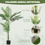 Voir la diapositive 5 : HOMCOM Plante artificielle intérieure palmier Areca H.150cm 11 feuilles grand réalisme PE vert