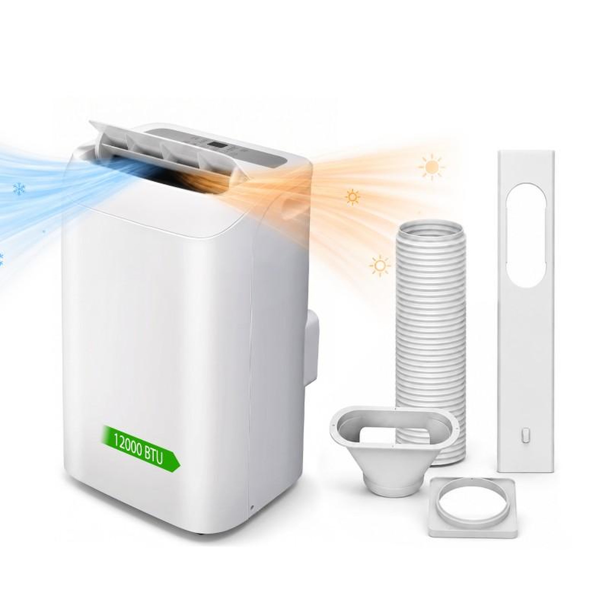 Climatiseur mobile réversible - 12000 btu - chaud & froid