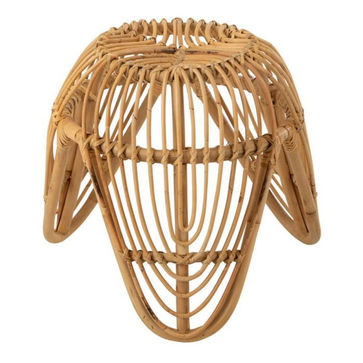 Paris Prix Tabouret Design en Rotin  Léa  44cm Naturel