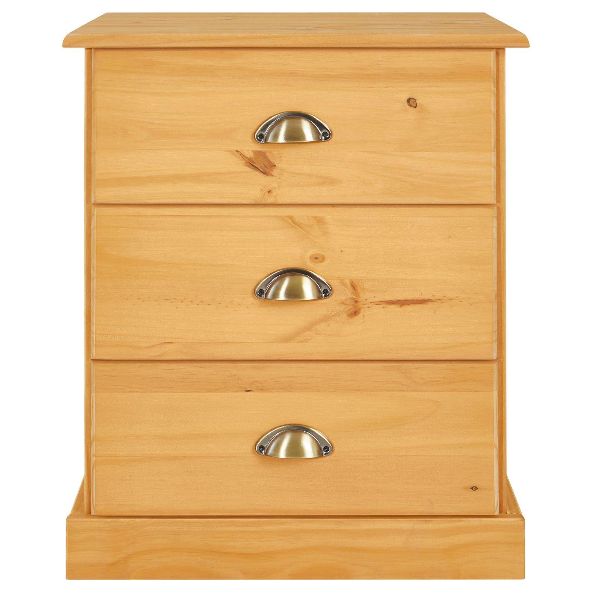 Voir la diapositive 3 : IDIMEX Table de chevet PARIS en pin massif, 3 tiroirs