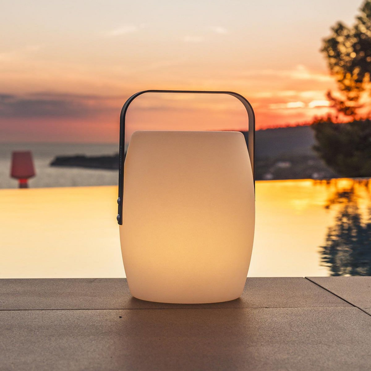 Lumisky Lanterne sans fil LED LUCY Blanc Polyéthylène H31CM