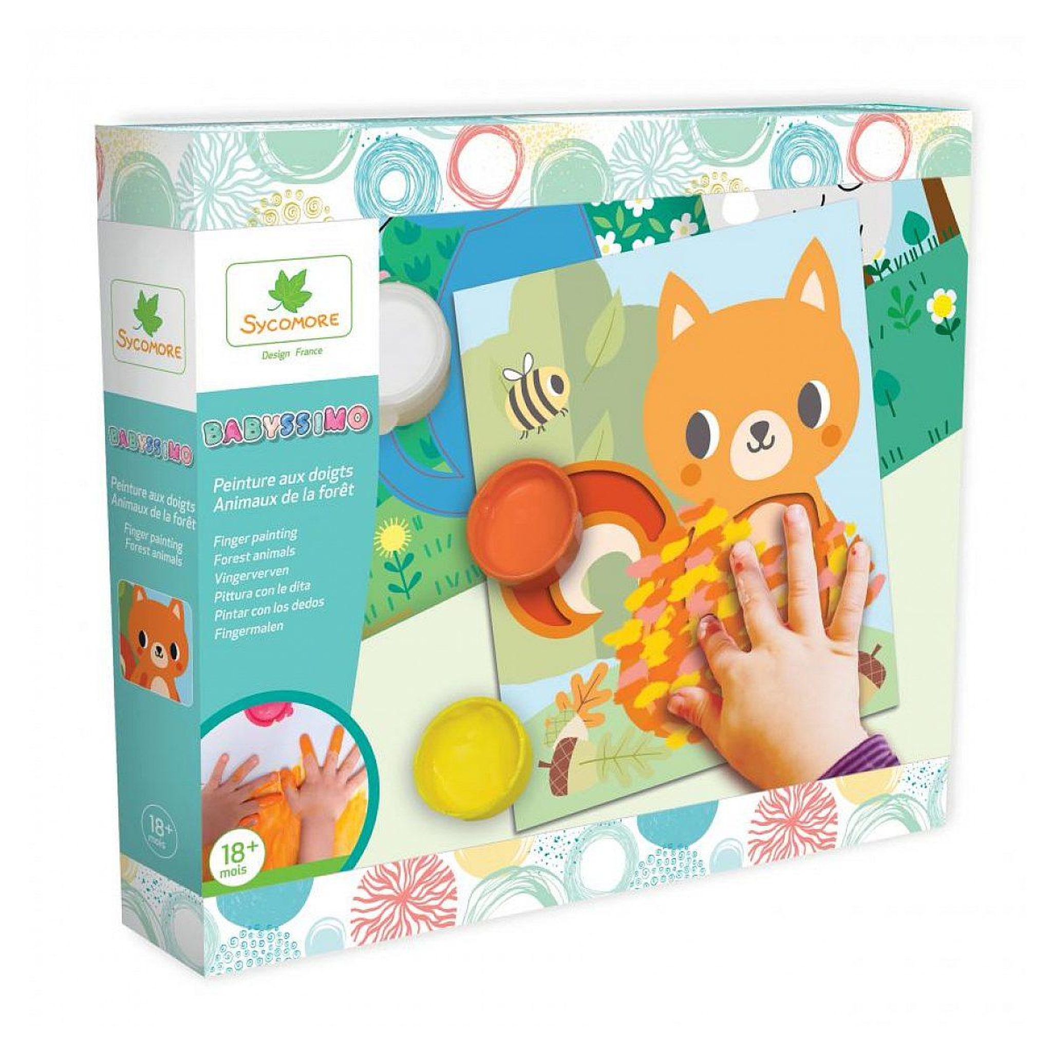 Au Sycomore Babyssimo - peinture aux doigts animaux de la foret
