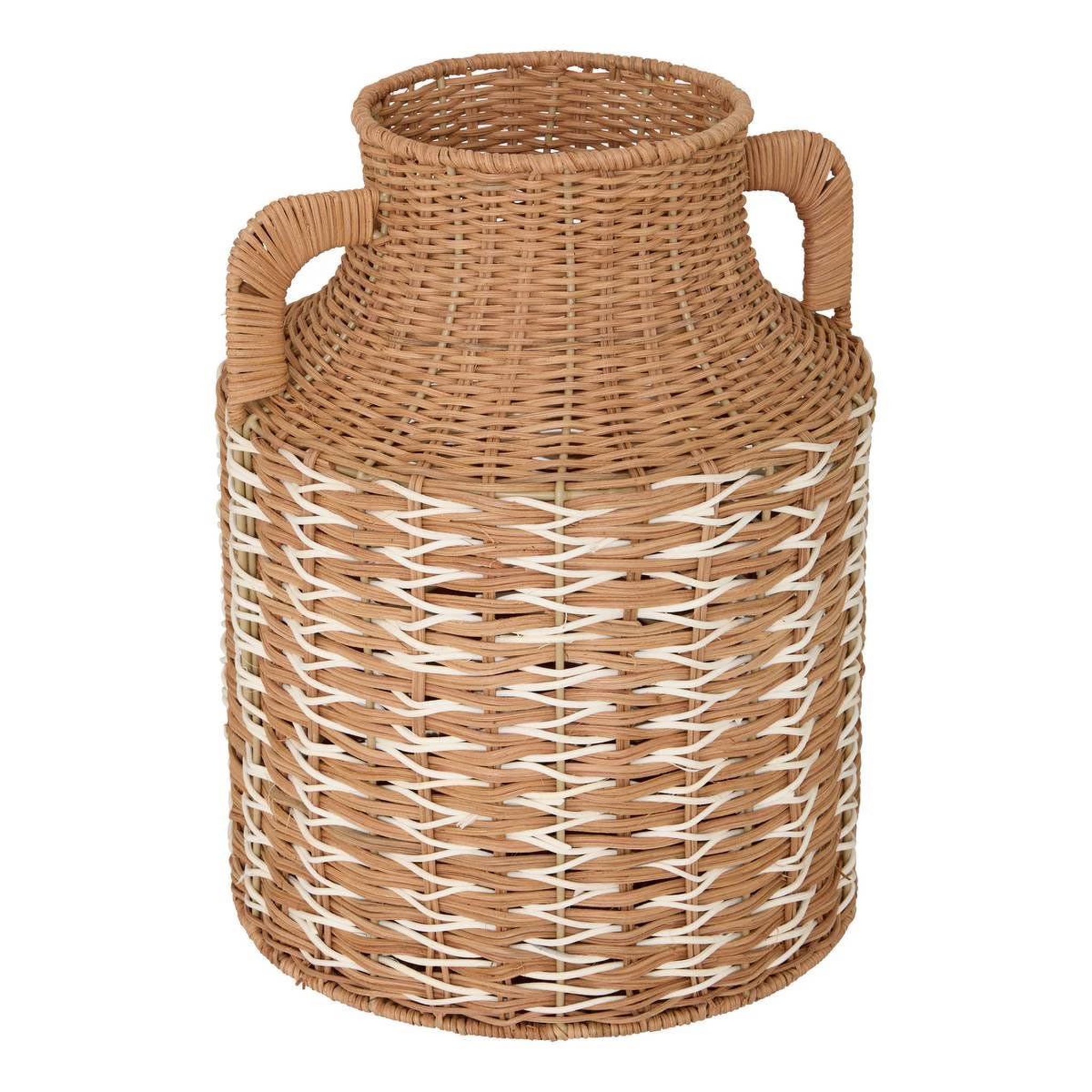 ATMOSPHERA Vase design en rotin  soro  37cm marron