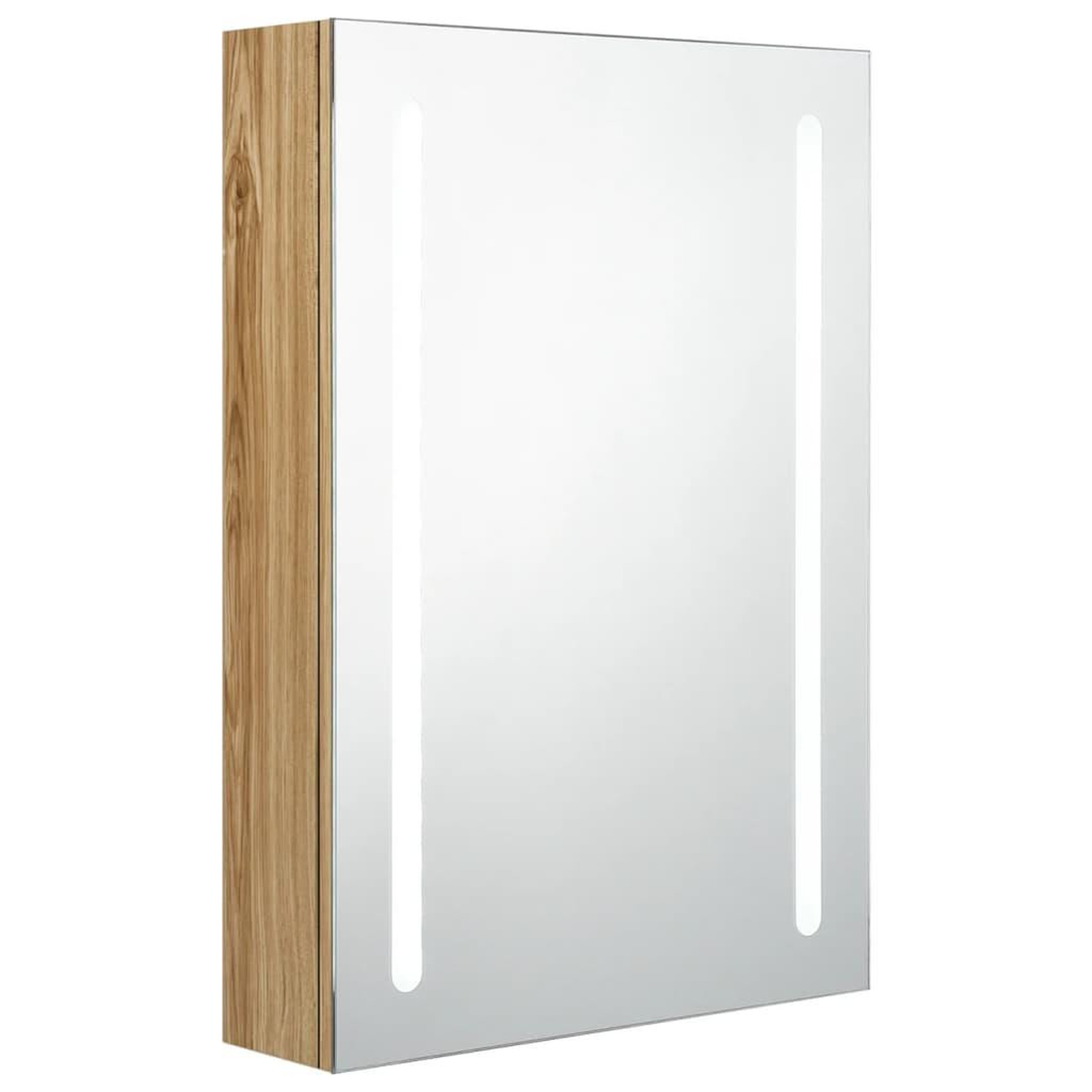 Voir la diapositive 2 : VIDAXL Armoire de salle de bain a miroir LED Chene 50x13x70 cm