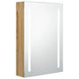 Voir la diapositive 2 : VIDAXL Armoire de salle de bain a miroir LED Chene 50x13x70 cm