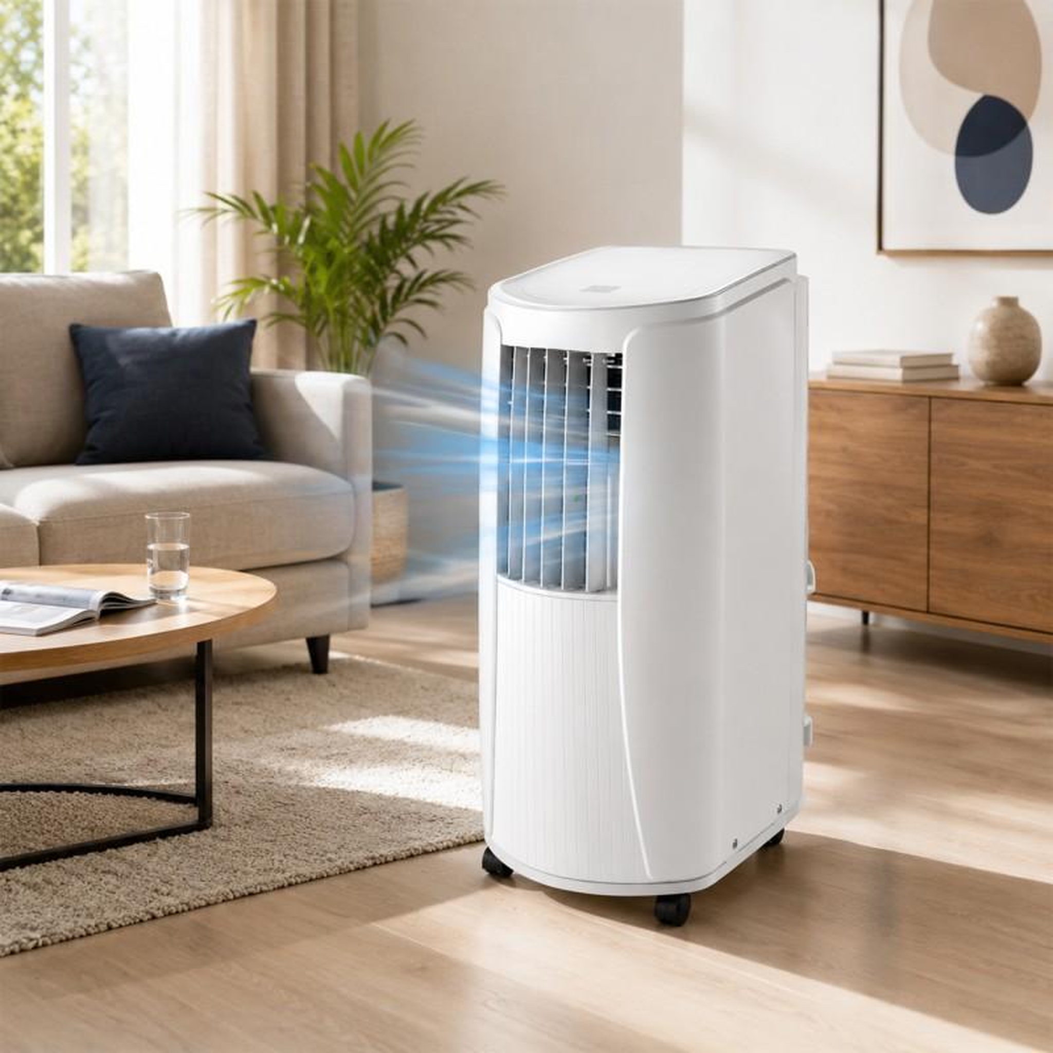 Voir la diapositive 2 : Climatiseur mobile connecté - 9000 btu - wi-fi - 2,6 kw - déshumidification