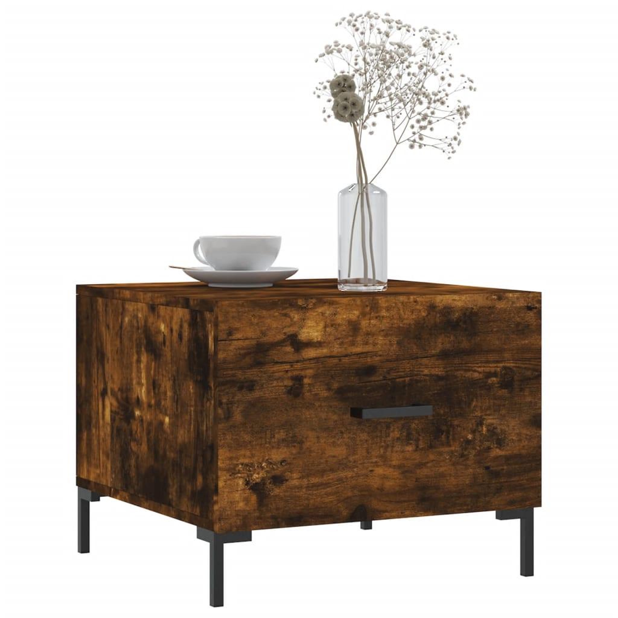 Voir la diapositive 3 : VIDAXL Tables basses 2 pcs chene fume 50x50x40 cm bois d'ingenierie