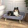 Voir la diapositive 2 : PAWHUT Canapé chien lit pour chien design scandinave - coussin moelleux déhoussable, pieds bois - velours gris