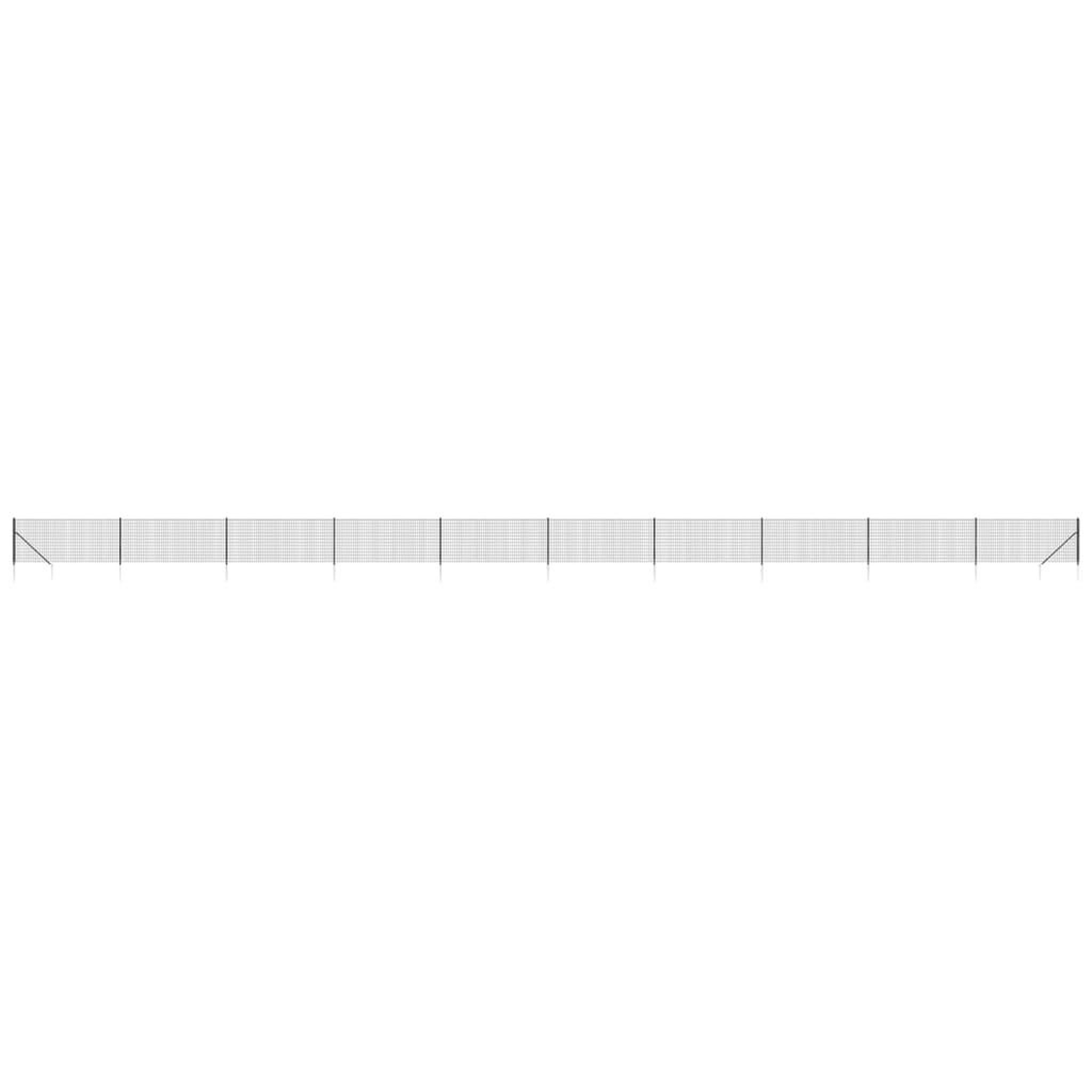Voir la diapositive 2 : VIDAXL Cloture en treillis metallique et ancrage anthracite 1x25 m