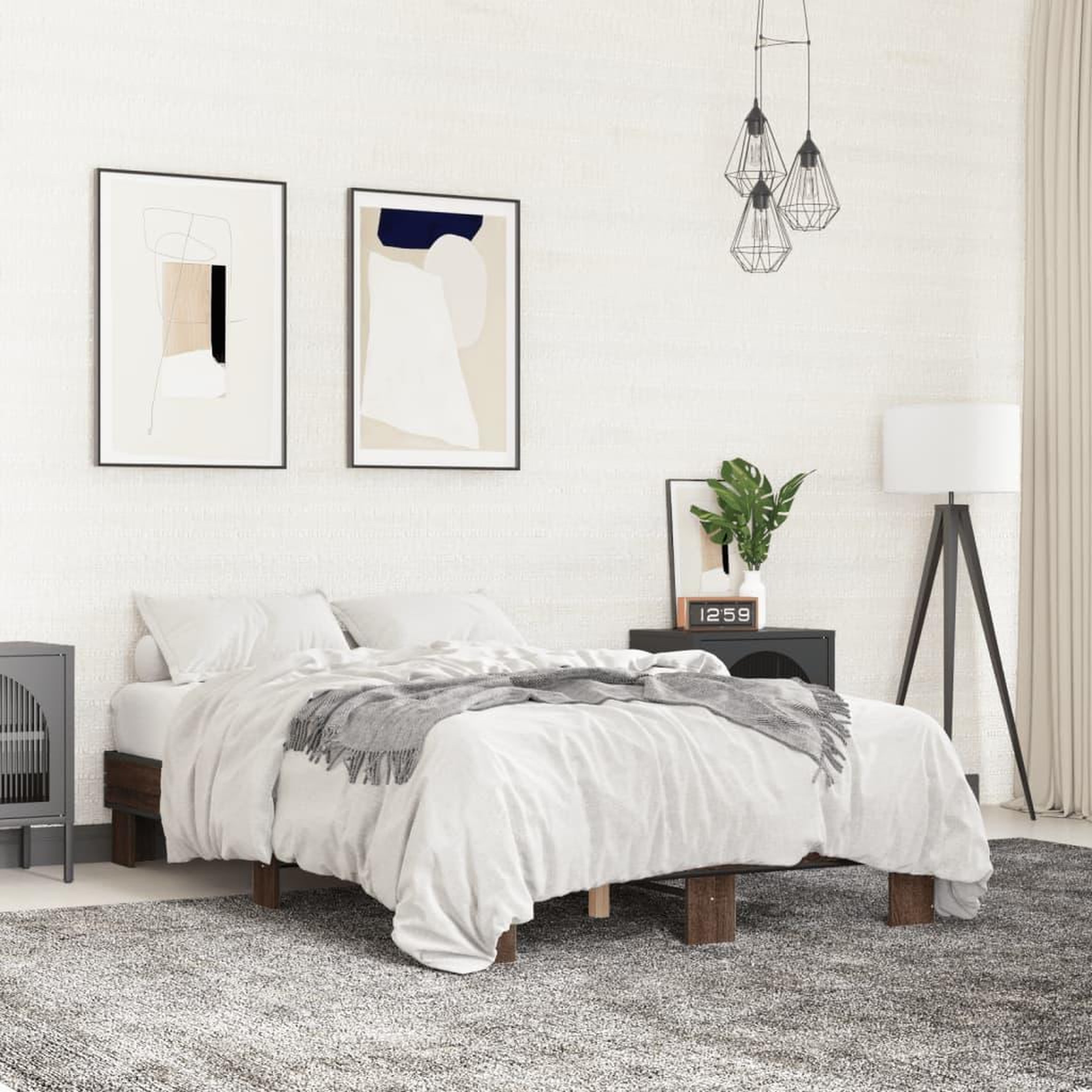 VIDAXL Cadre de lit sans matelas chene marron 120x200 cm