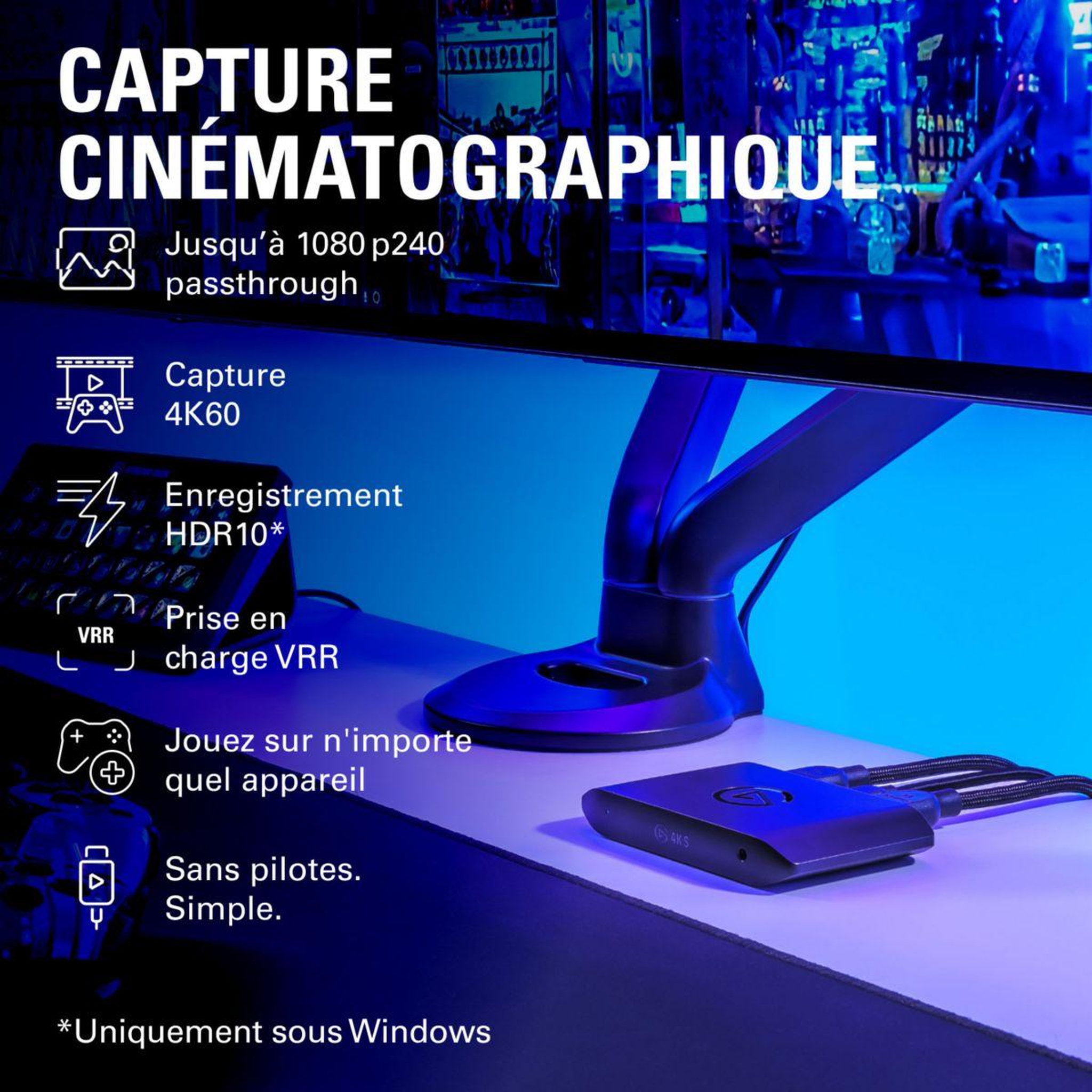 Voir la diapositive 3 : ELGATO GAMING Boitier enregis game capture 4k s