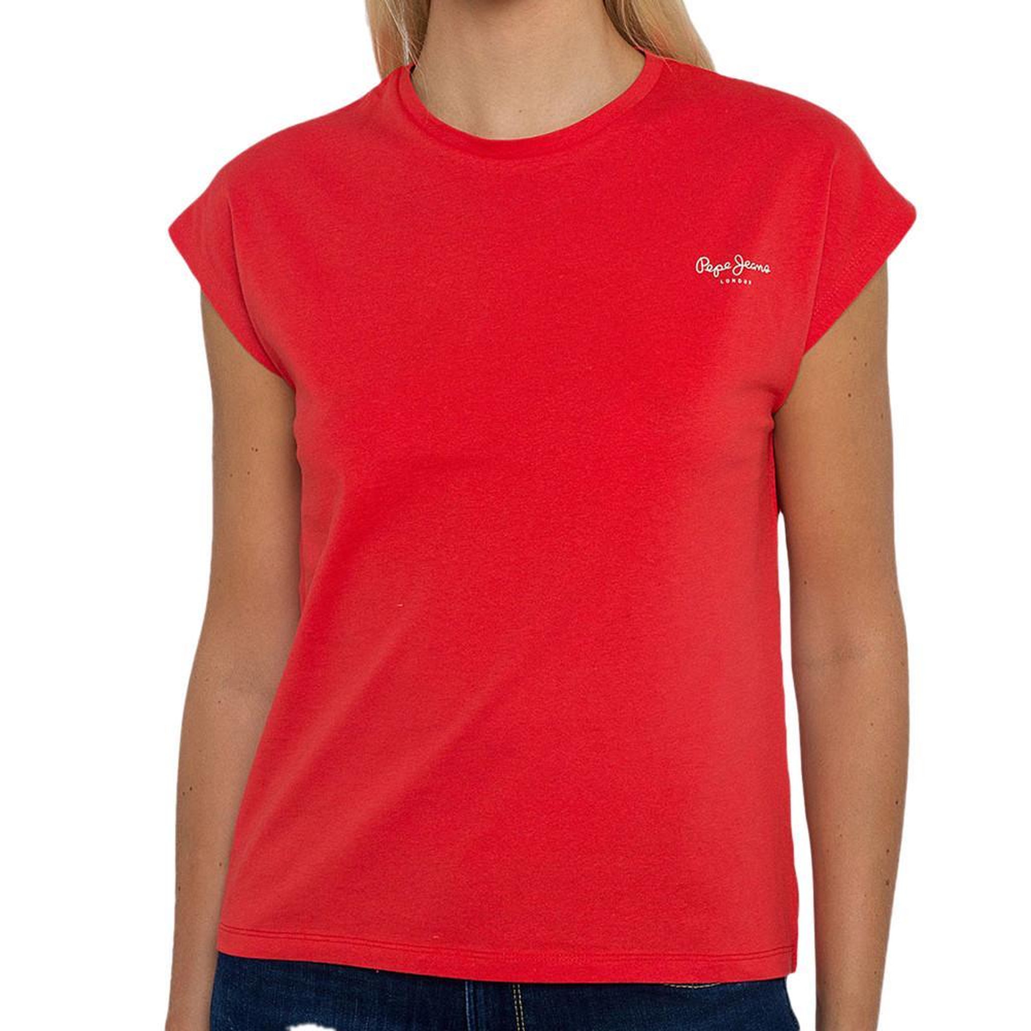 Voir la diapositive 1 : Pepe Jeans T-shirt Rouge Femme Pepe Jeans Bloom