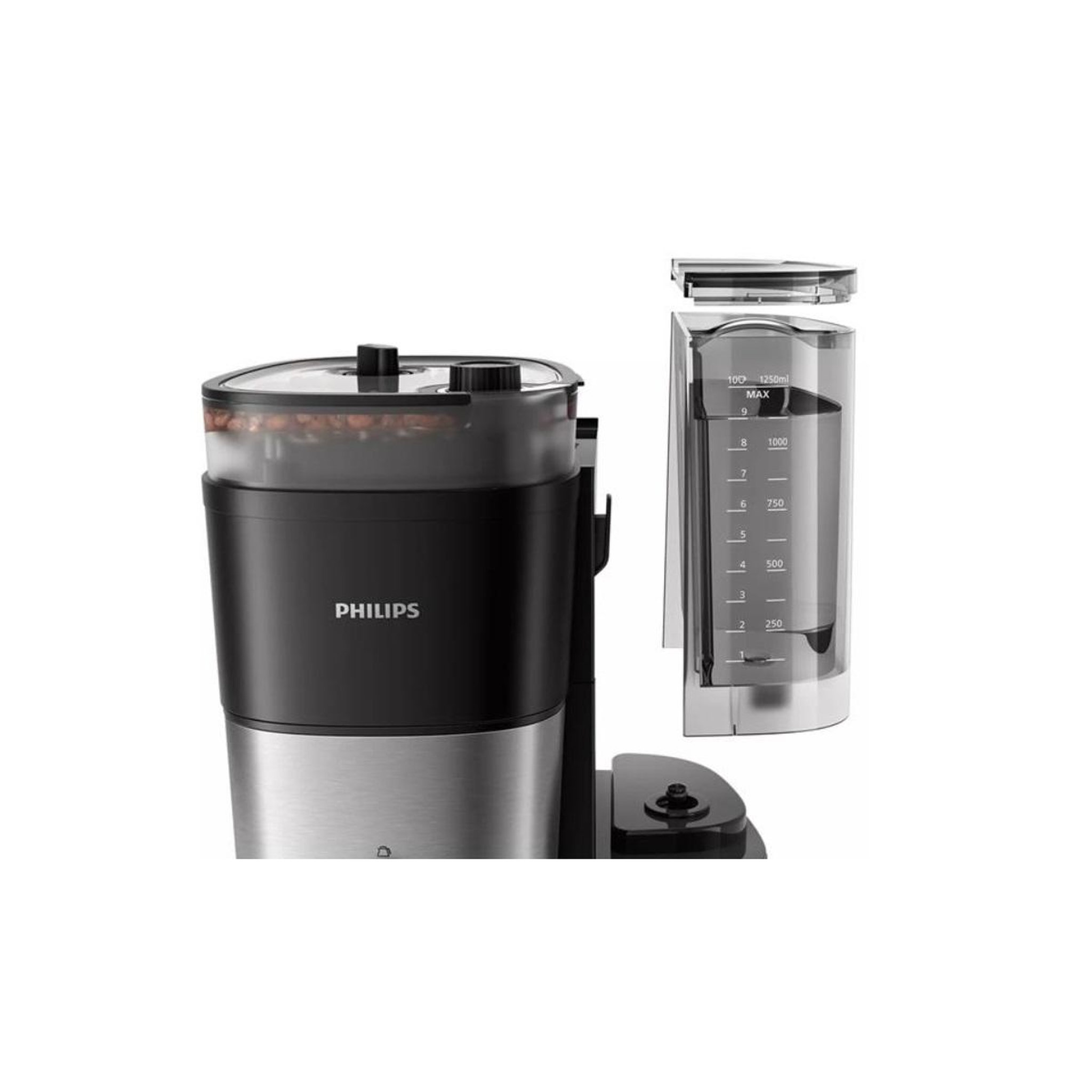Voir la diapositive 2 : Philips Cafetière filtre 1.2l 1000w noir - hd7888.01