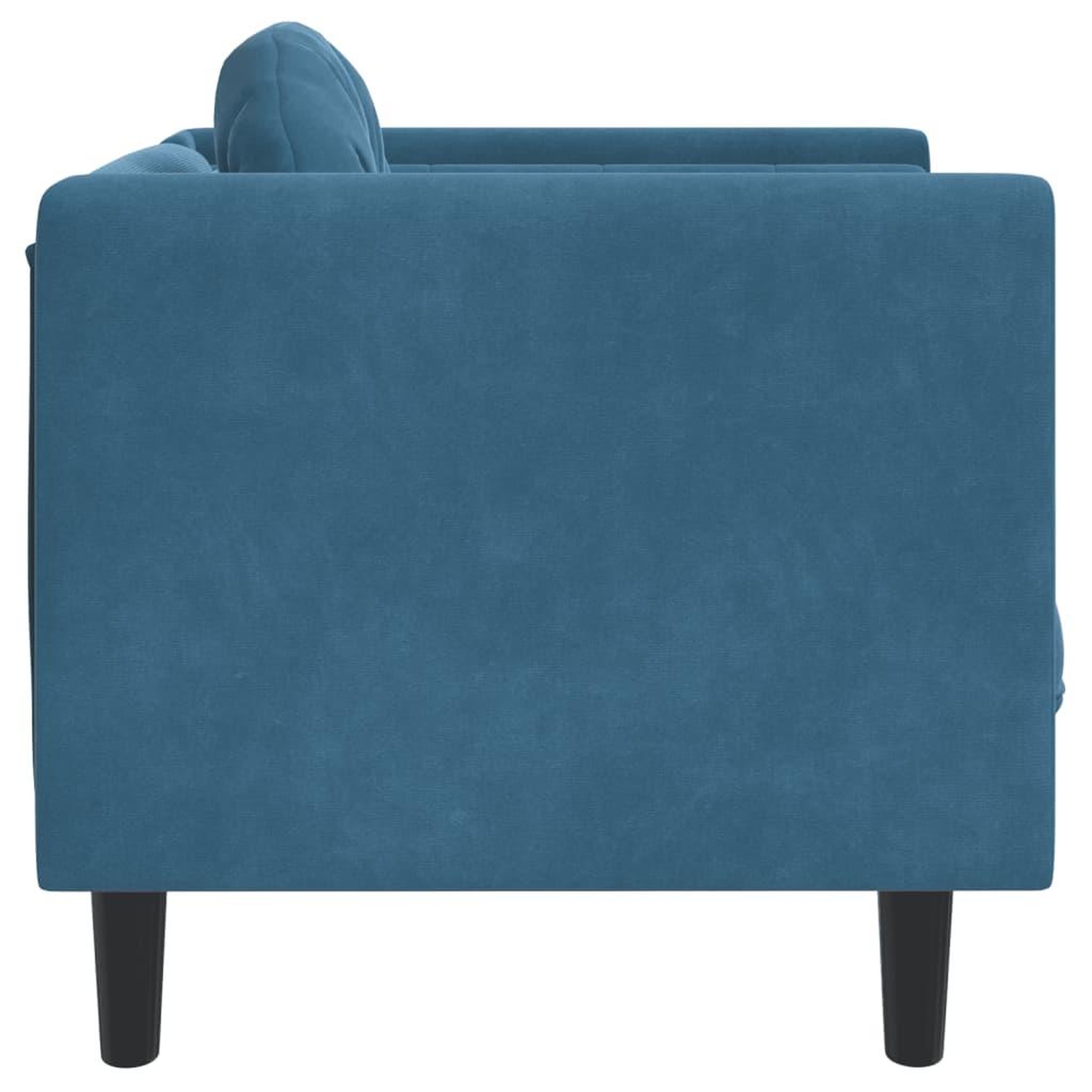 Voir la diapositive 5 : VIDAXL Fauteuil avec coussin bleu velours