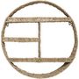 Voir la diapositive 2 : ATMOSPHERA Etagère murale ronde design roseau Seagrass - Diam. 58 cm - Beige