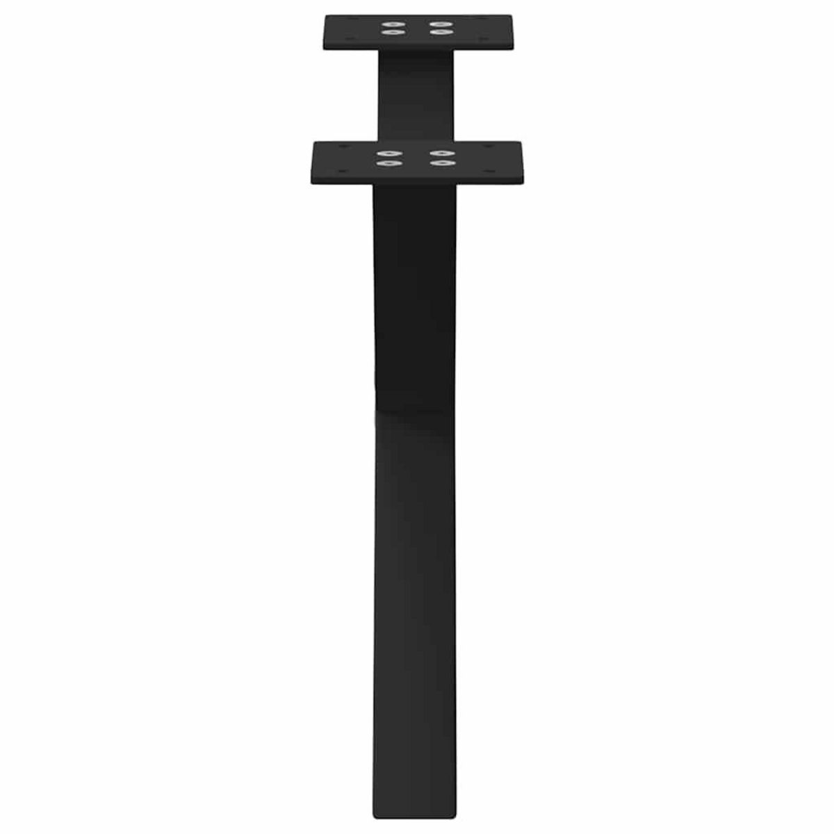 VIDAXL Pieds de table basse forme de X 2 pcs noir 50x(30-31) cm acier