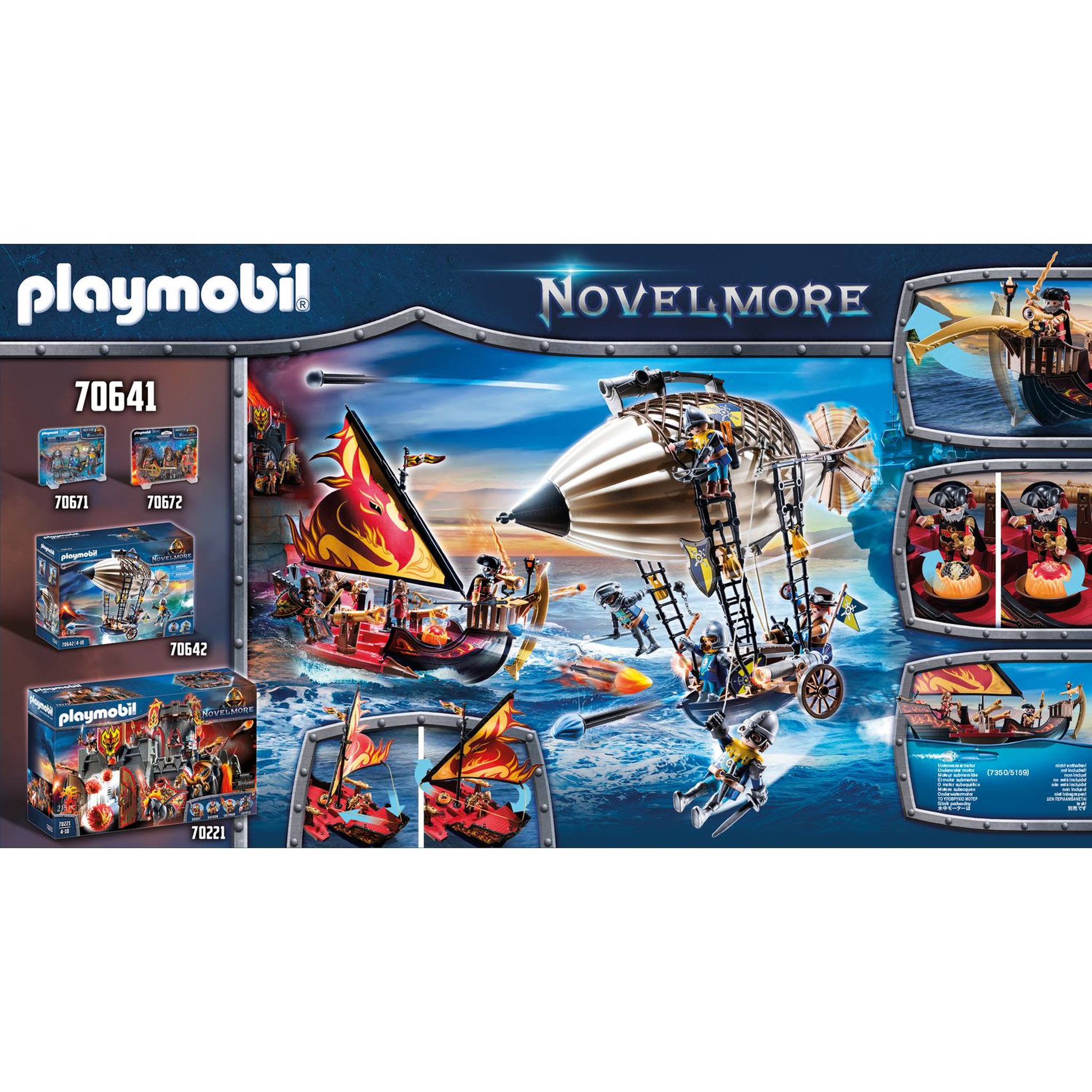 Voir la diapositive 2 : PLAYMOBIL 70641 Novelmore - Navire de combat des Burnham Raiders 