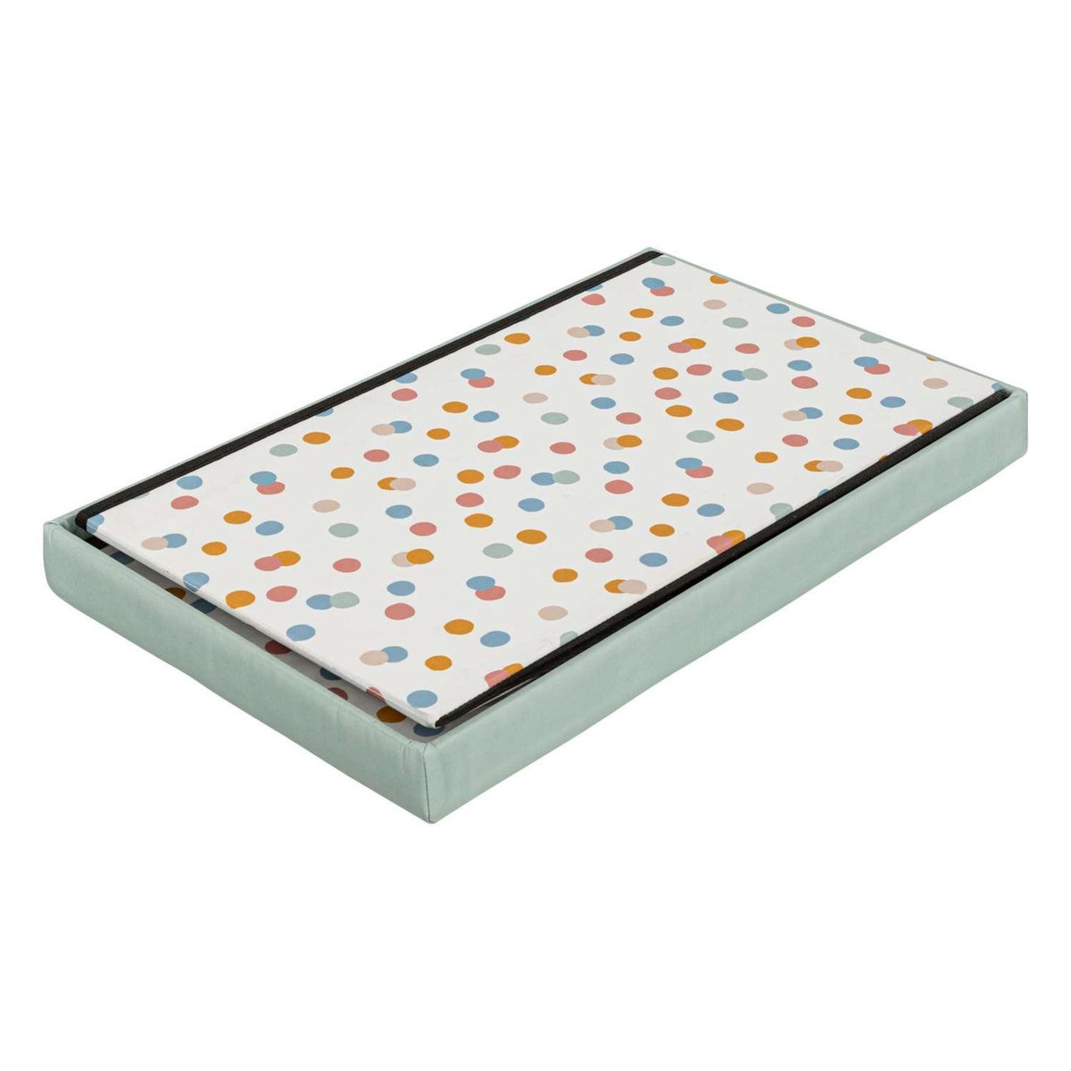 ATMOSPHERA Pouf de rangement pliant POIS - Bleu