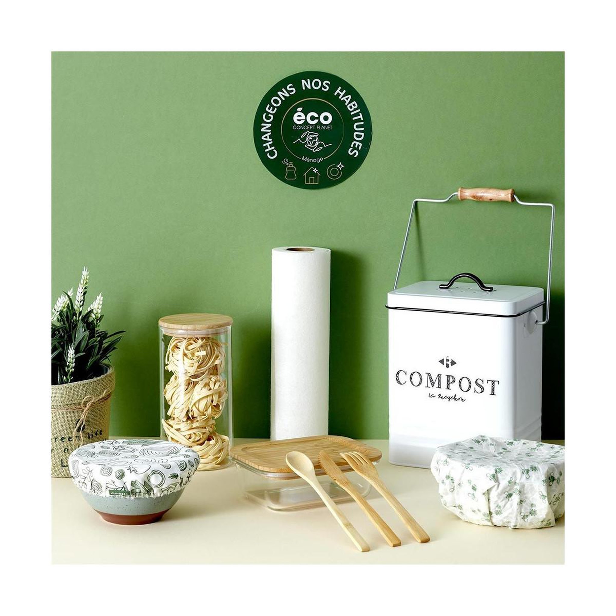 Voir la diapositive 6 : COOK CONCEPT Couvercle en tissu reutilisable x3