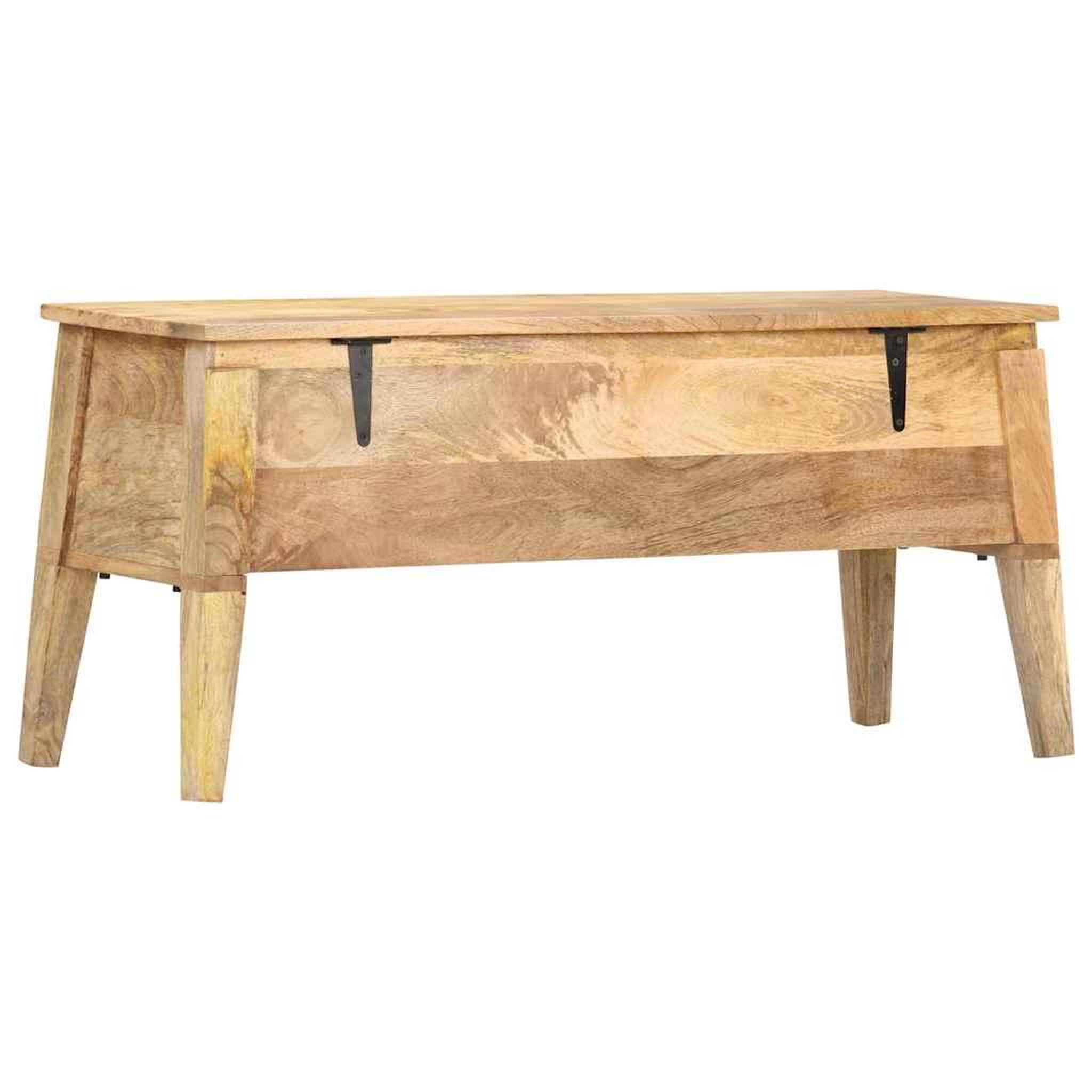 Voir la diapositive 4 : VIDAXL Boîte de rangement 99x35x48 cm bois de manguier solide